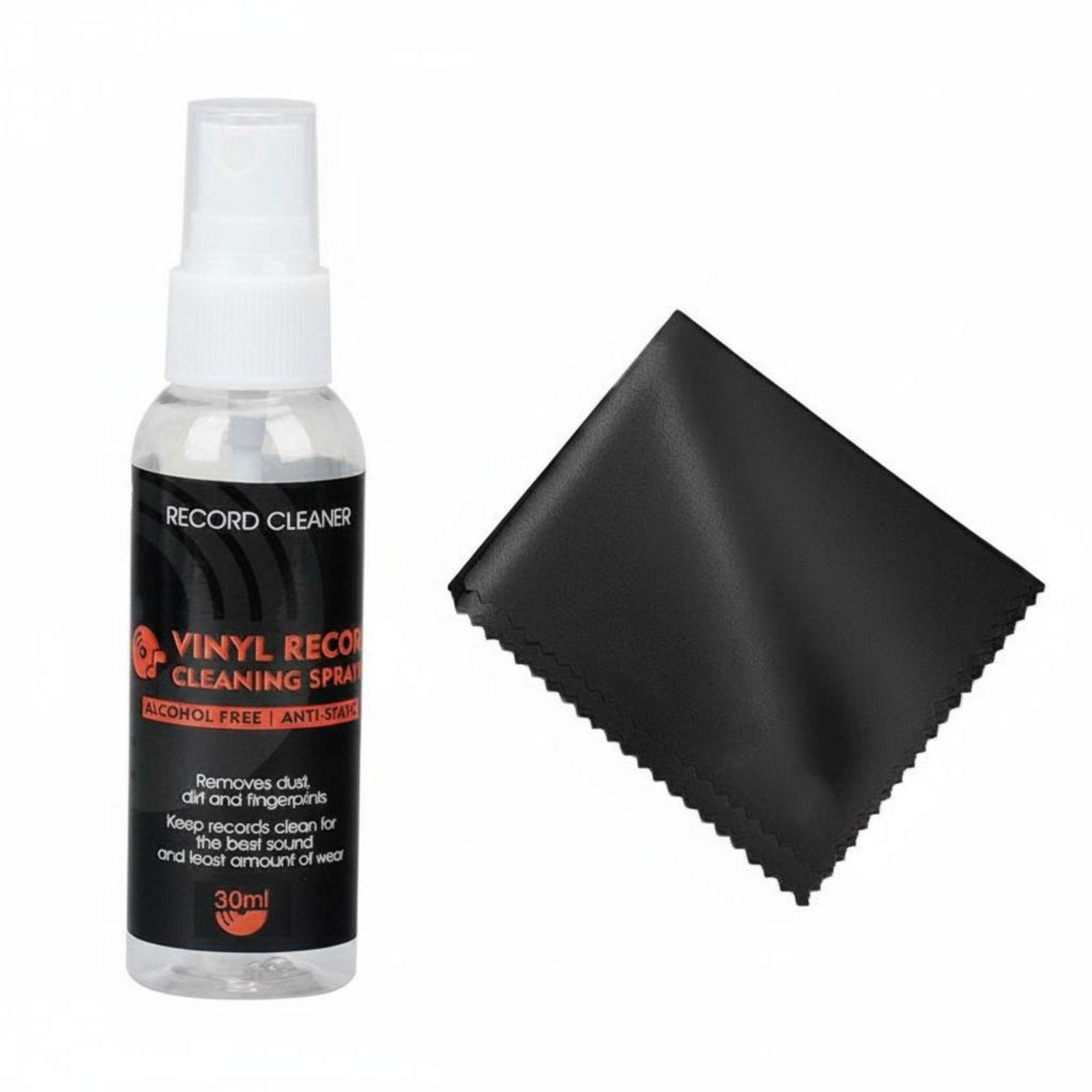 Vinyl Record Cleaner - ชุดทำความสะอาดแผ่นเสียงไวนิล น้ำยาทำความสะอาดนาโน ผ้าไมโครไฟเบอร์ สำหรับทำความสะอาดแผ่นเสียงไวนิลและดูแลรักษาคอลเลกชันแผ่นเสียง LP