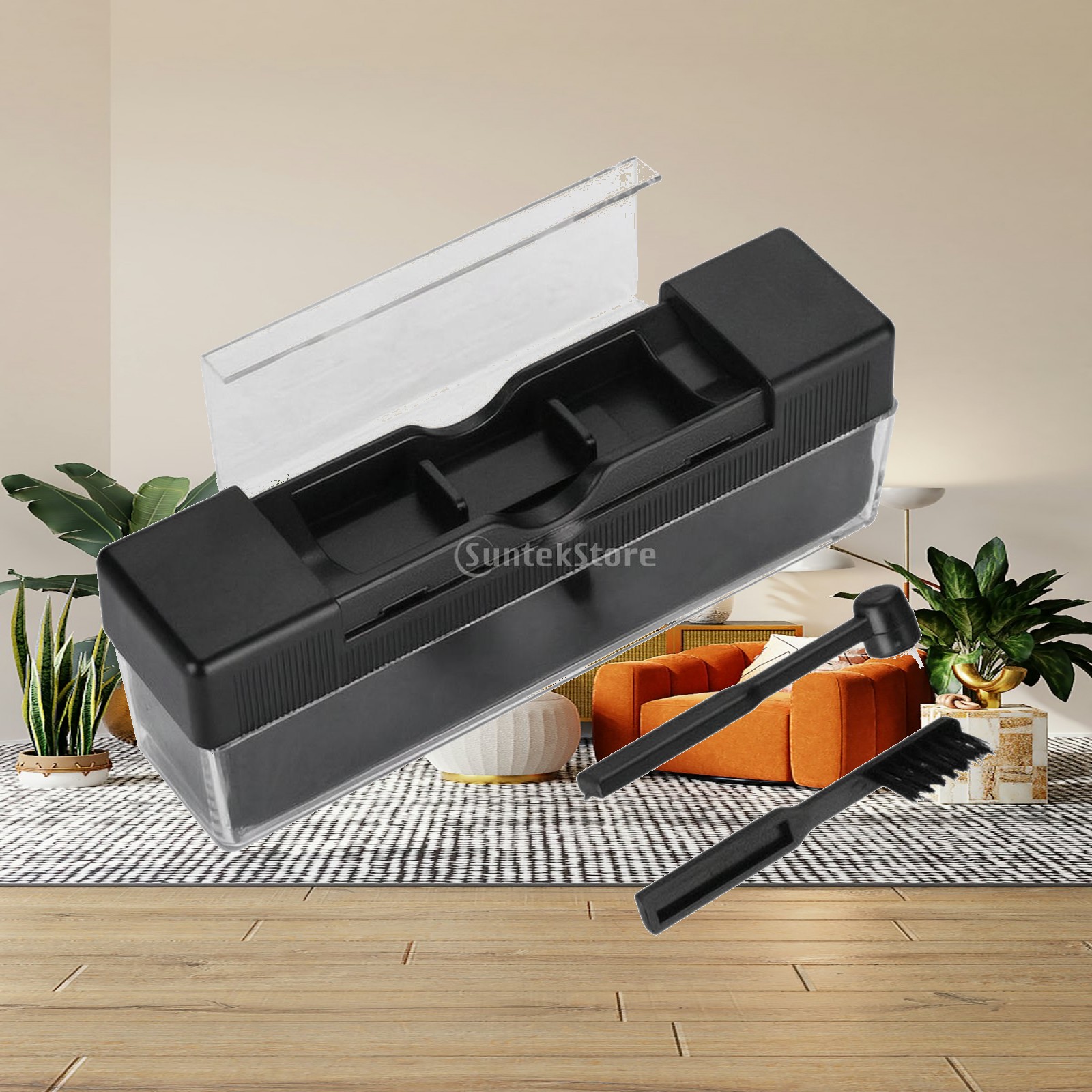 Vinyl Record Cleaner - ชุดแปรงทำความสะอาดแผ่นเสียงไวนิล พร้อมหัวแปรงใยสังเคราะห์ สำหรับเครื่องเล่นแผ่นเสียง LP ใช้ทำความสะอาดแผ่นเสียงในระบบเครื่องเสียงภายในบ้าน