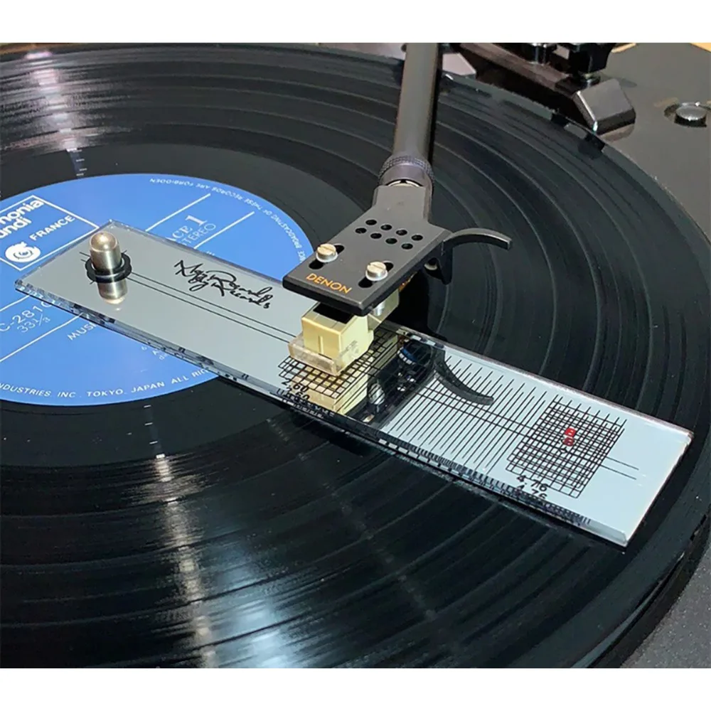 Vinyl Record Cleaner - LP ไวนิลตลับหมึก Stylus Azimuth การชดเชยมุม/สอบเทียบวัดปรับไม้บรรทัดสําหรับแผ่นเสียง Turntable
