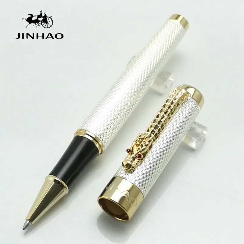Vintage Collectible Pens - JINHAO 1200 Vintage หรูหรา Rollerball ปากกากระลอกคลื่นที่สวยงามพร้อมคลิปมังกร,