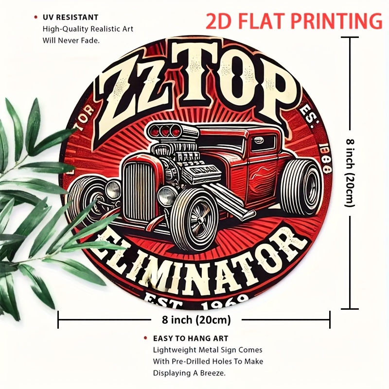 ป้ายโลหะรถยนต์ ZZ Top Eliminat - Vintage Collectible Plates บทวิจารณ์และราคา
