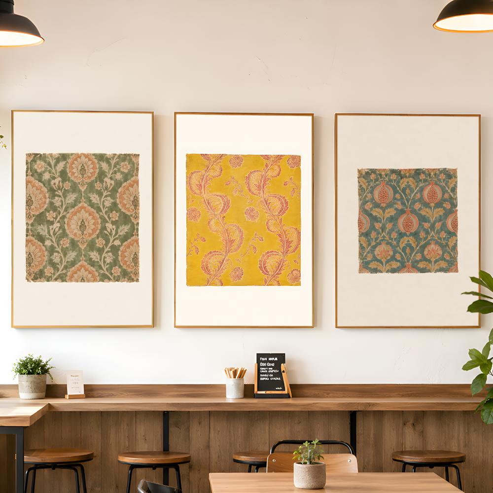 โปสเตอร์คอลเลกชันผ้าทอลายดอกไม - Vintage Collectible Posters บทวิจารณ์และราคา